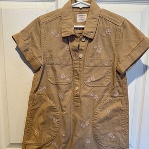 Girls' field dress in twill